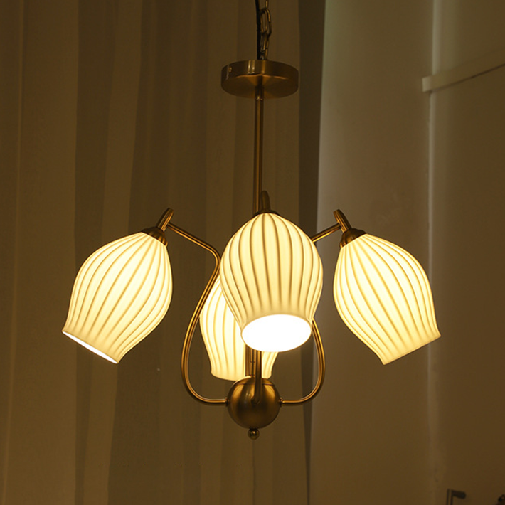 Camille Paola Ceramic Minimalist LED Chandelier