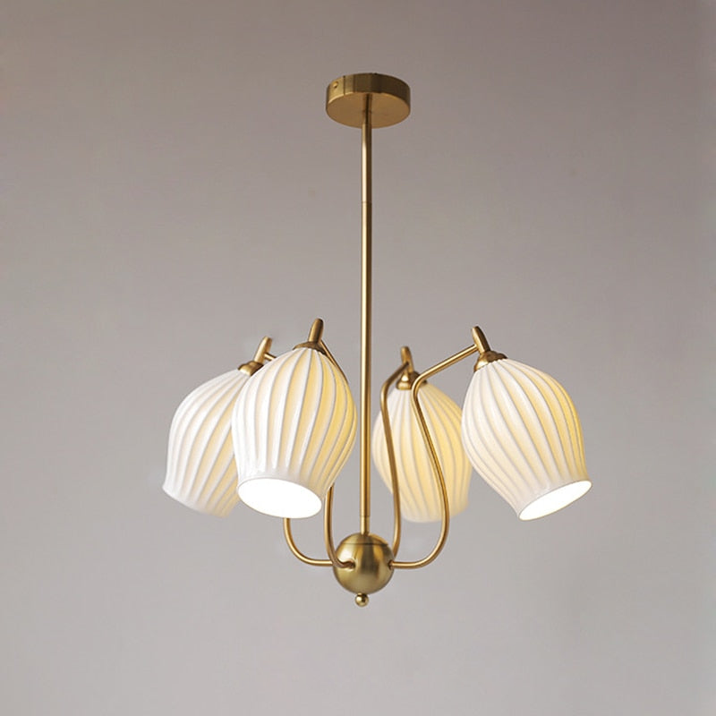 Camille Paola Ceramic Minimalist LED Chandelier
