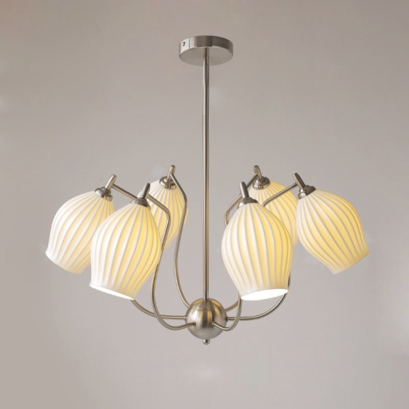 Camille Paola Ceramic Minimalist LED Chandelier