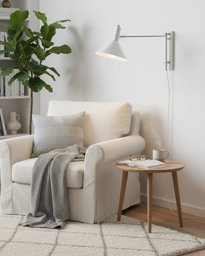 Céline Peak Plug-In Wall Lamp with Adjustable Swivel