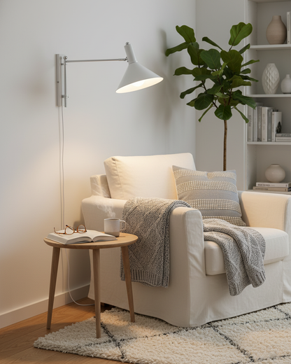 Céline Peak Plug-In Wall Lamp with Adjustable Swivel