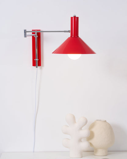 Céline Peak Plug-In Wall Lamp with Adjustable Swivel