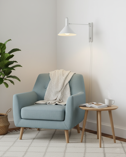 Céline Peak Plug-In Wall Lamp with Adjustable Swivel