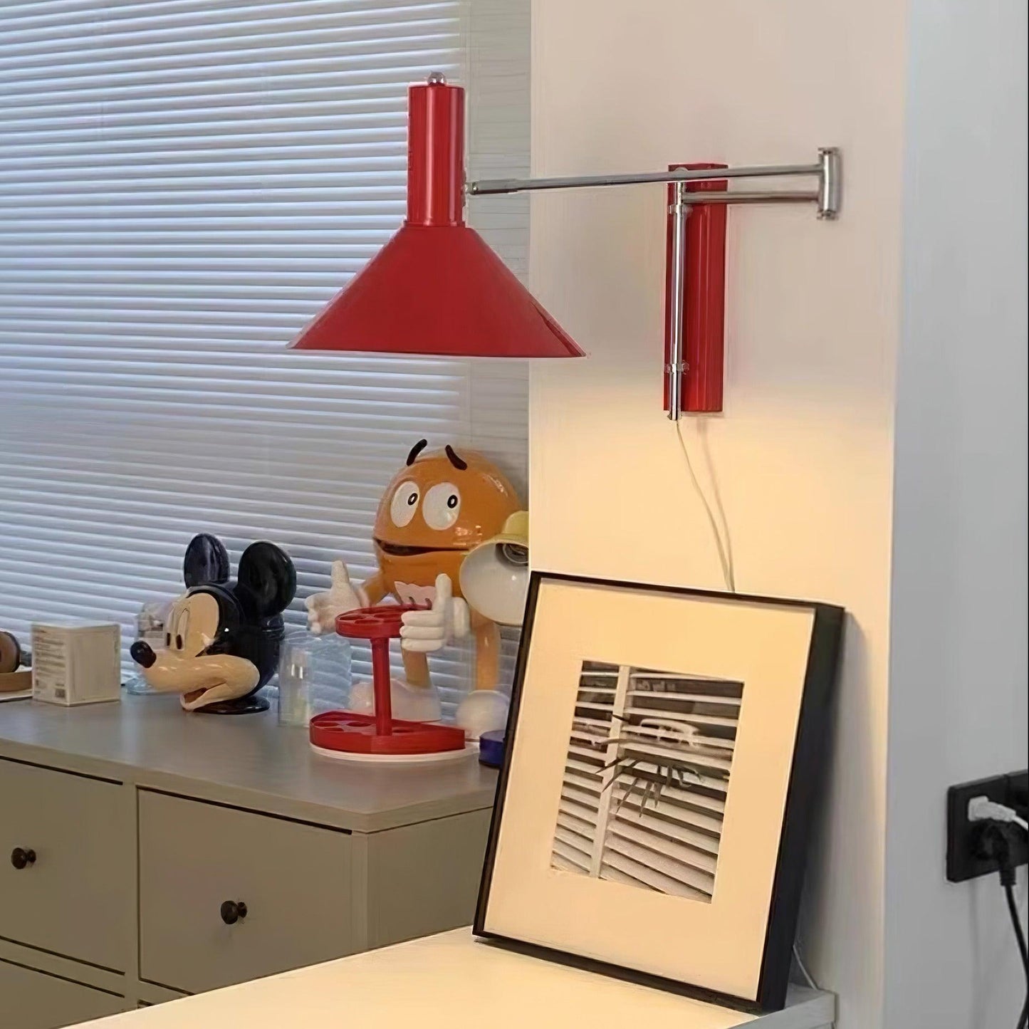 Céline Peak Plug-In Wall Lamp with Adjustable Swivel