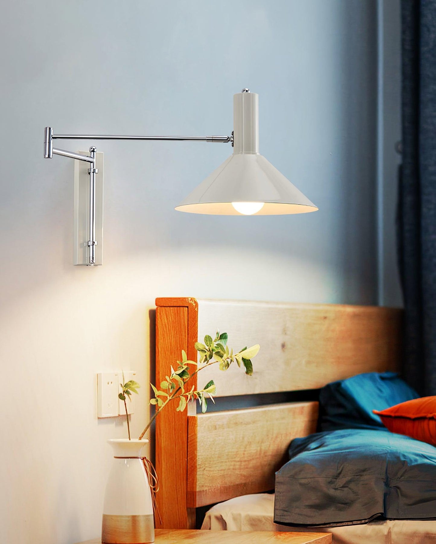 Céline Peak Plug-In Wall Lamp with Adjustable Swivel