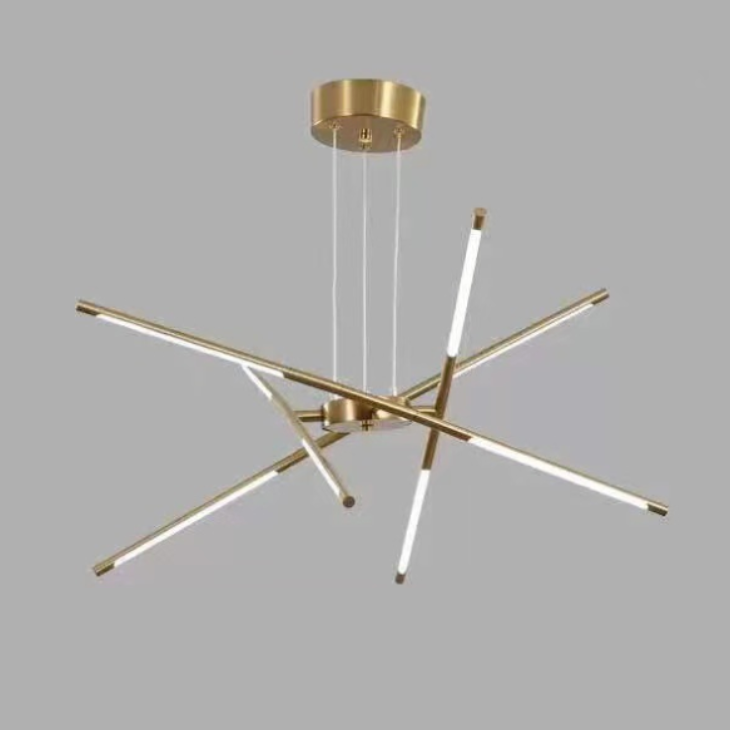Sophie Modern Glass Metal LED Pendant Light Luxury Gold Multi Light Chandelier