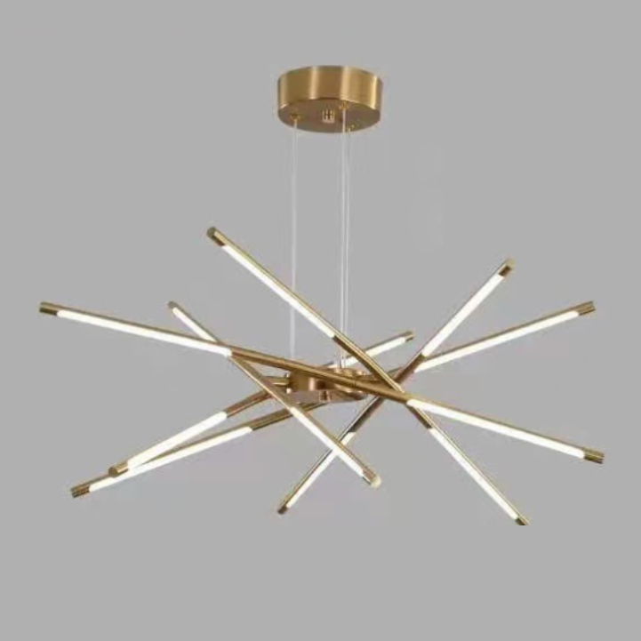 Sophie Modern Glass Metal LED Pendant Light Luxury Gold Multi Light Chandelier