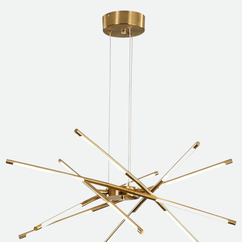 Sophie Modern Glass Metal LED Pendant Light Luxury Gold Multi Light Chandelier