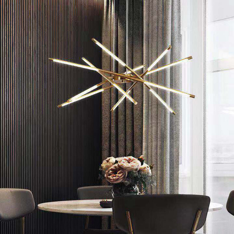 Sophie Modern Glass Metal LED Pendant Light Luxury Gold Multi Light Chandelier