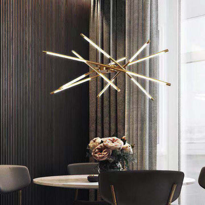 Sophie Modern Glass Metal LED Pendant Light Luxury Gold Multi Light Chandelier