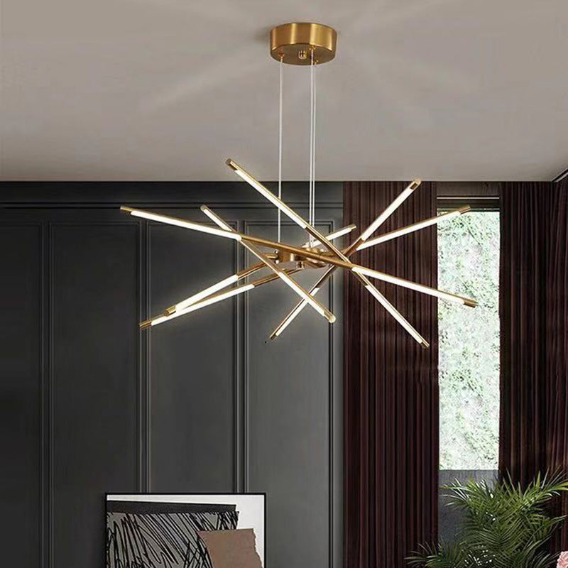 Sophie Modern Glass Metal LED Pendant Light Luxury Gold Multi Light Chandelier