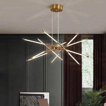Sophie Modern Glass Metal LED Pendant Light Luxury Gold Multi Light Chandelier