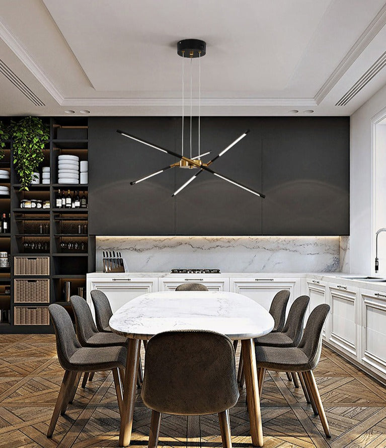 Sophie Modern Glass Metal LED Pendant Light Luxury Gold Multi Light Chandelier