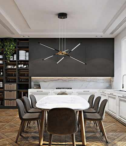 Sophie Modern Glass Metal LED Pendant Light Luxury Gold Multi Light Chandelier