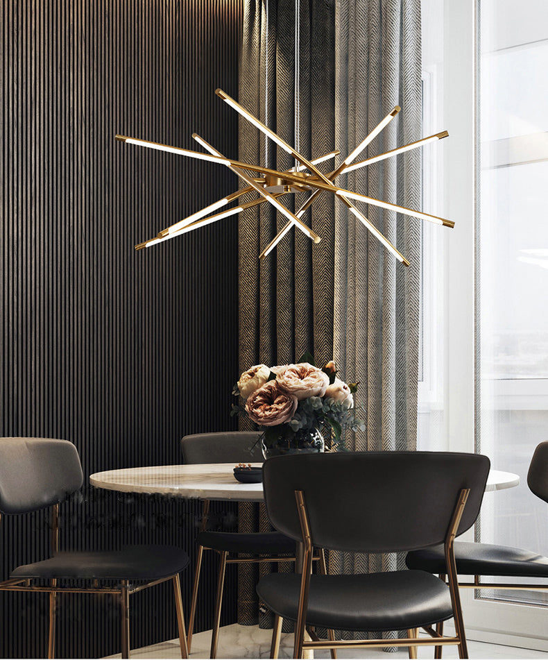 Sophie Modern Glass Metal LED Pendant Light Luxury Gold Multi Light Chandelier
