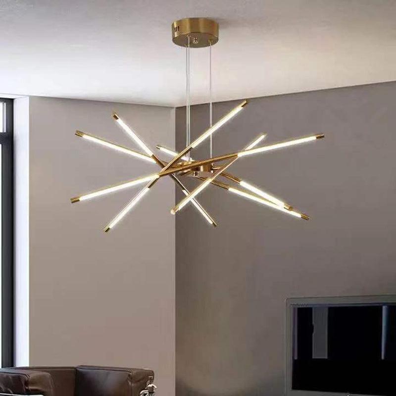 Sophie Modern Glass Metal LED Pendant Light Luxury Gold Multi Light Chandelier