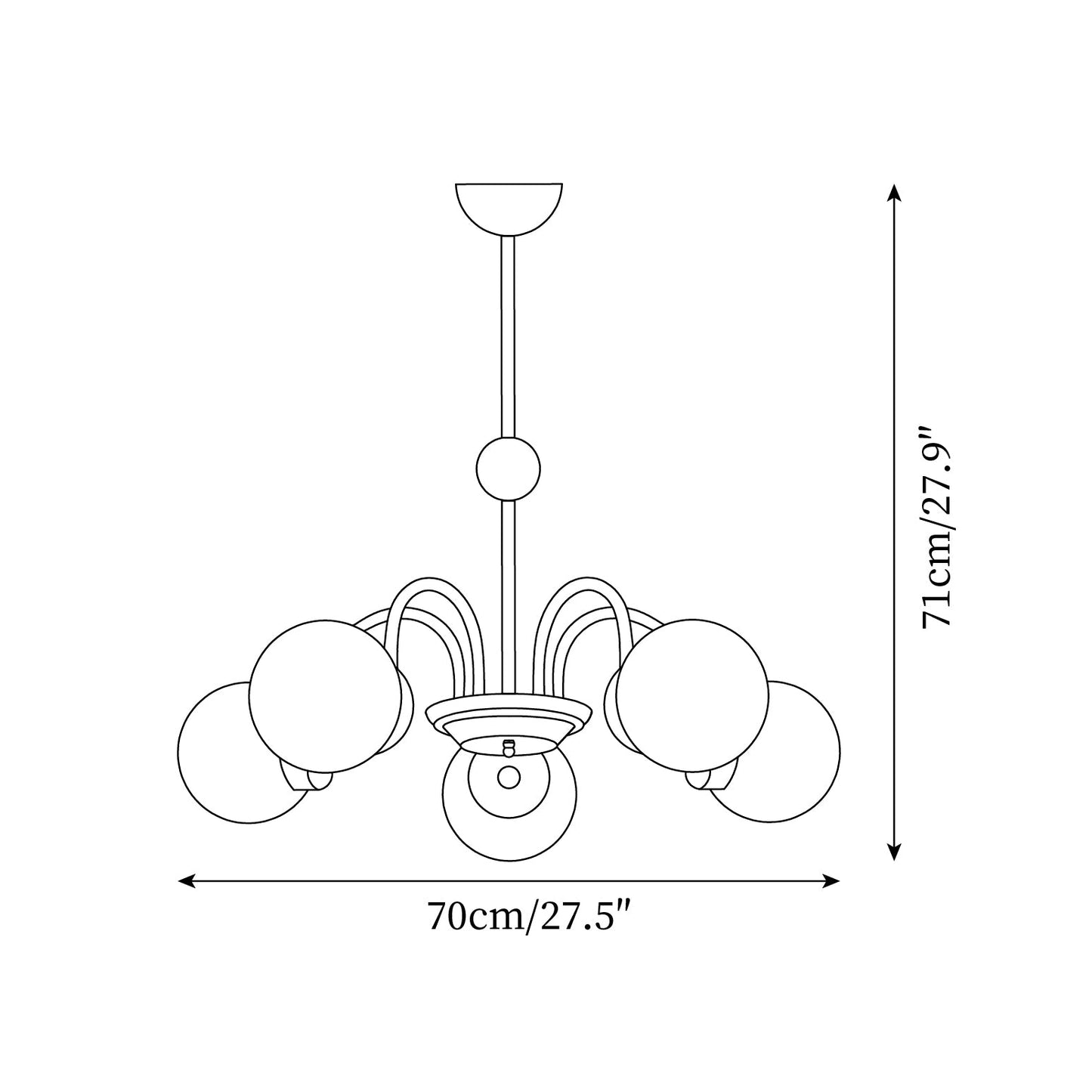 Colette Orb Glass Chandelier