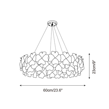 Aurélie Pink Glass Floral Tiered Chandelier