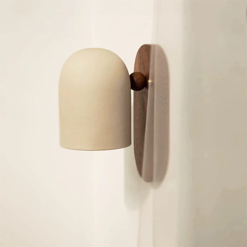Sophie Plume Walnut Pendant Light Brass Accent Ceiling Lamp