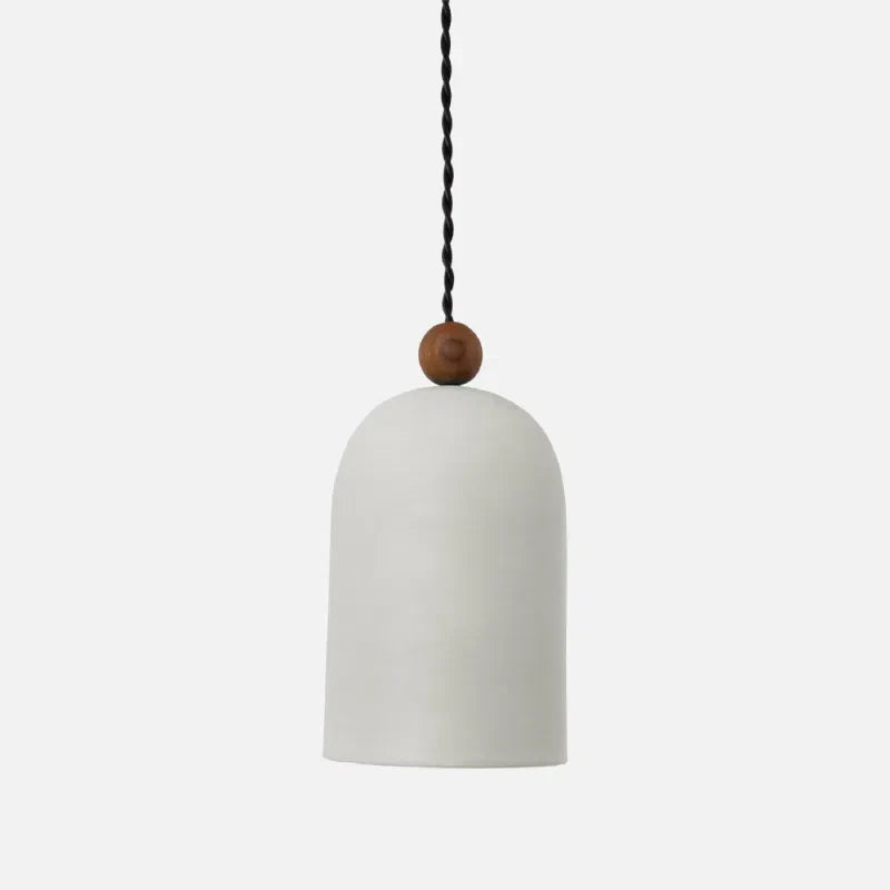 Sophie Plume Walnut Pendant Light Brass Accent Ceiling Lamp