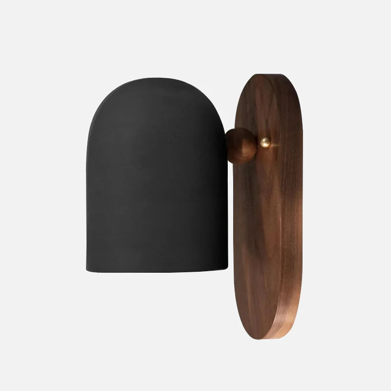 Sophie Plume Walnut Wall Light Brass Accent Sconce Lamp