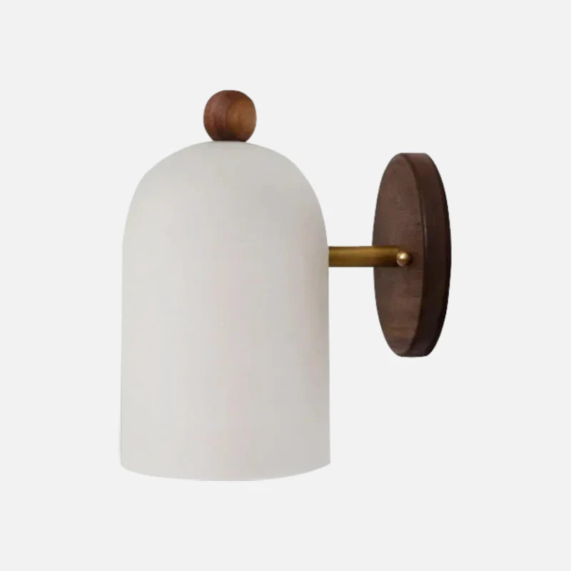 Sophie Plume Walnut Wall Light Brass Accent Sconce Lamp