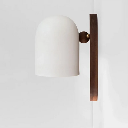 Sophie Plume Walnut Wall Light Brass Accent Sconce Lamp
