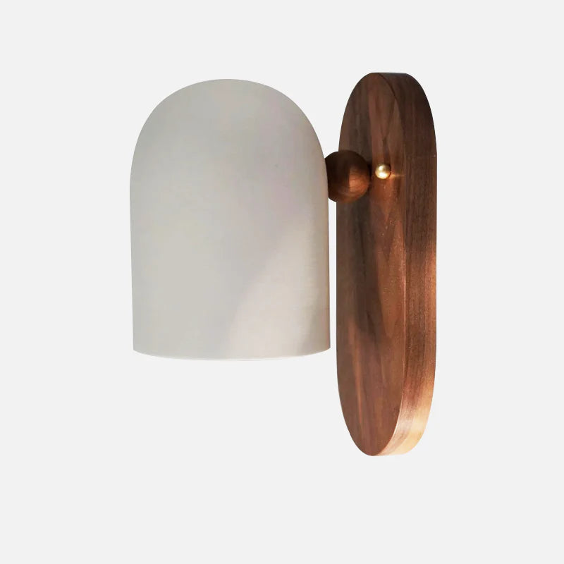 Sophie Plume Walnut Wall Light Brass Accent Sconce Lamp