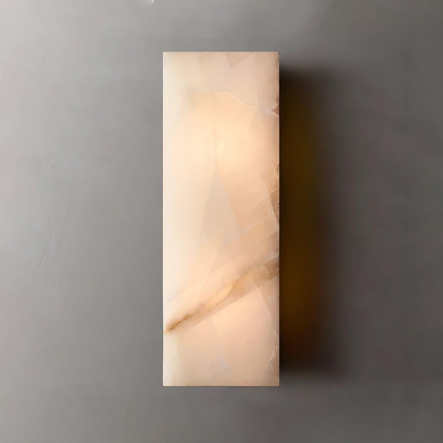 Élodie Rectangular Alabaster Wall Sconce with LED Glow