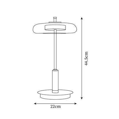 Auriane Glass LED Table Lamp with Brass Base Design