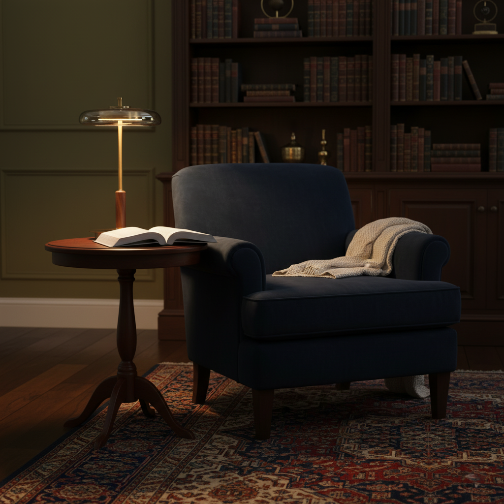 Auriane Glass LED Table Lamp with Brass Base Design