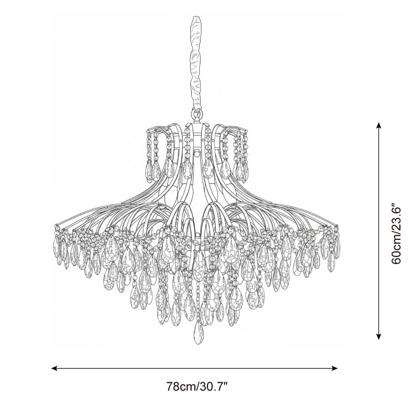 Célestine Crystal Wisteria Cascade Chandelier