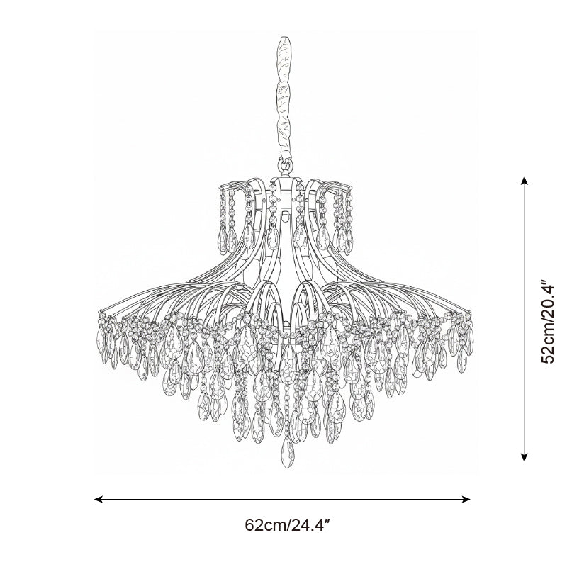 Célestine Crystal Wisteria Cascade Chandelier