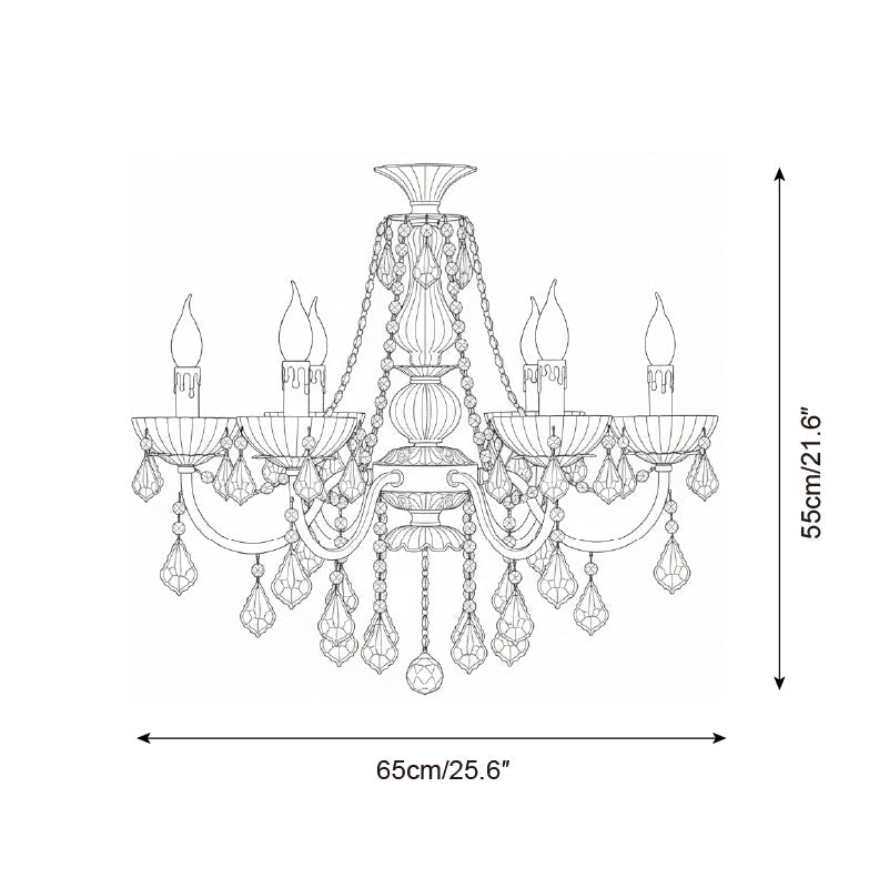 Geneviève Crystal Green Regal Chandelier