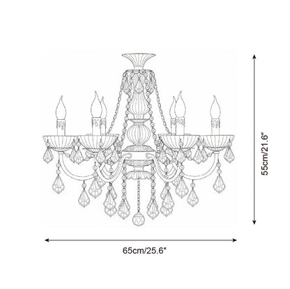 Geneviève Crystal Green Regal Chandelier
