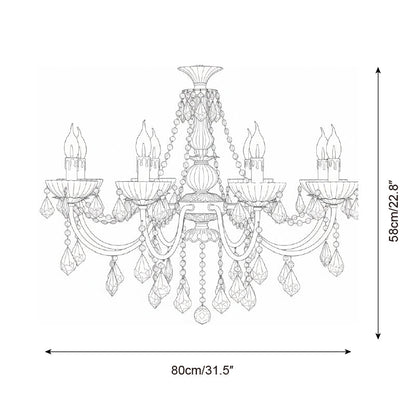 Geneviève Crystal Green Regal Chandelier