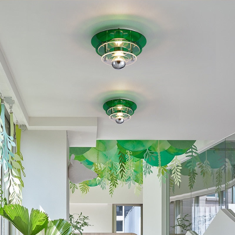Élise Retro Color Layers Acrylic LED Ceiling Lamp