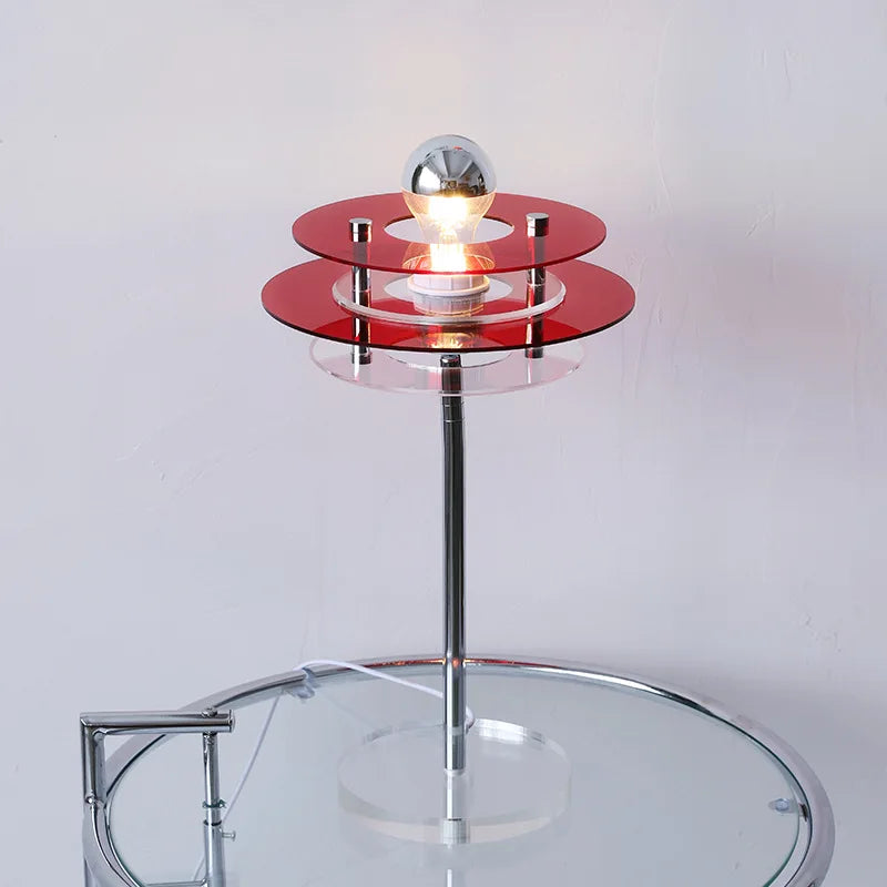 Sophie Retro Color Layers Acrylic LED Table Lamp Blue Accent Light