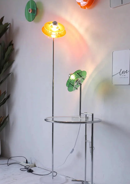 Sophie Retro Color Layers Acrylic LED Table Lamp Blue Accent Light