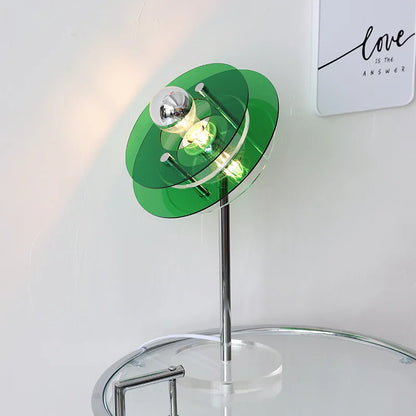 Sophie Retro Color Layers Acrylic LED Table Lamp Blue Accent Light