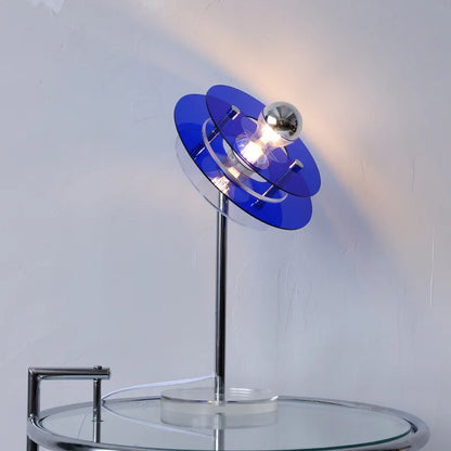 Sophie Retro Color Layers Acrylic LED Table Lamp Blue Accent Light