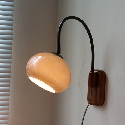Élise Retro Glass Stone Plug-in Wall Lamp