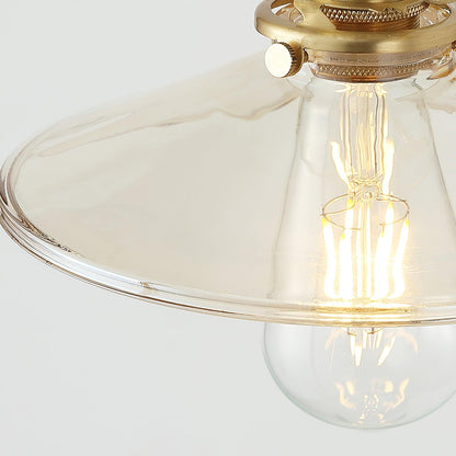 Amélie Retro Plug-In Wall Lamp with Walnut and Glass Design