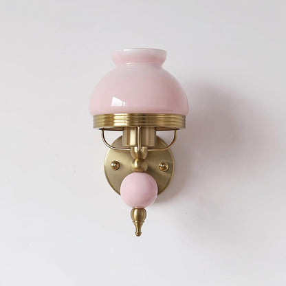 Amélie Retro Floral Wall Lamp with Glass Shade Design