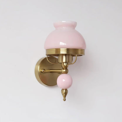 Amélie Retro Floral Wall Lamp with Glass Shade Design