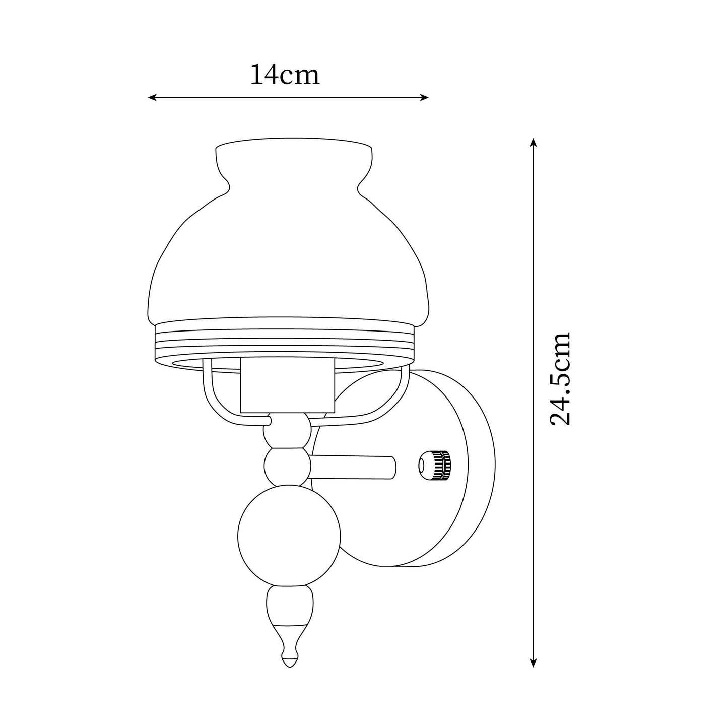 Amélie Retro Floral Wall Lamp with Glass Shade Design