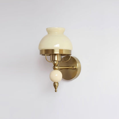 Amélie Retro Floral Wall Lamp with Glass Shade Design