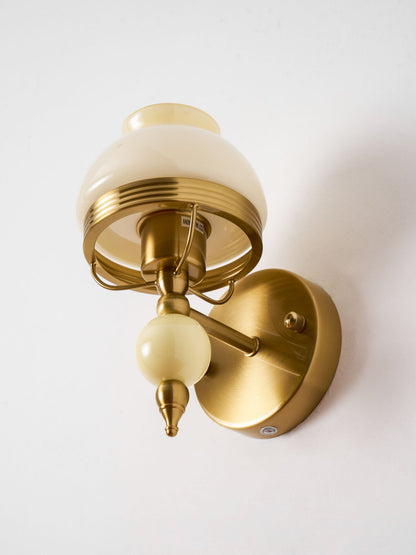 Amélie Retro Floral Wall Lamp with Glass Shade Design