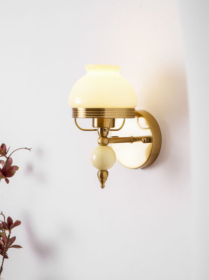 Amélie Retro Floral Wall Lamp with Glass Shade Design