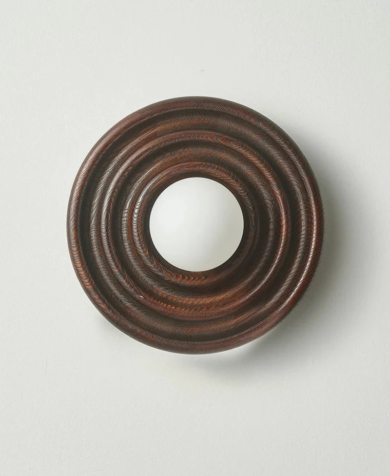 Colette Ripple Walnut LED Wall Lamp